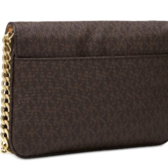 Michael kors Signature Small Fulton Flap Gusset Crossbody in Brown/Acorn - Picture 7 of 14